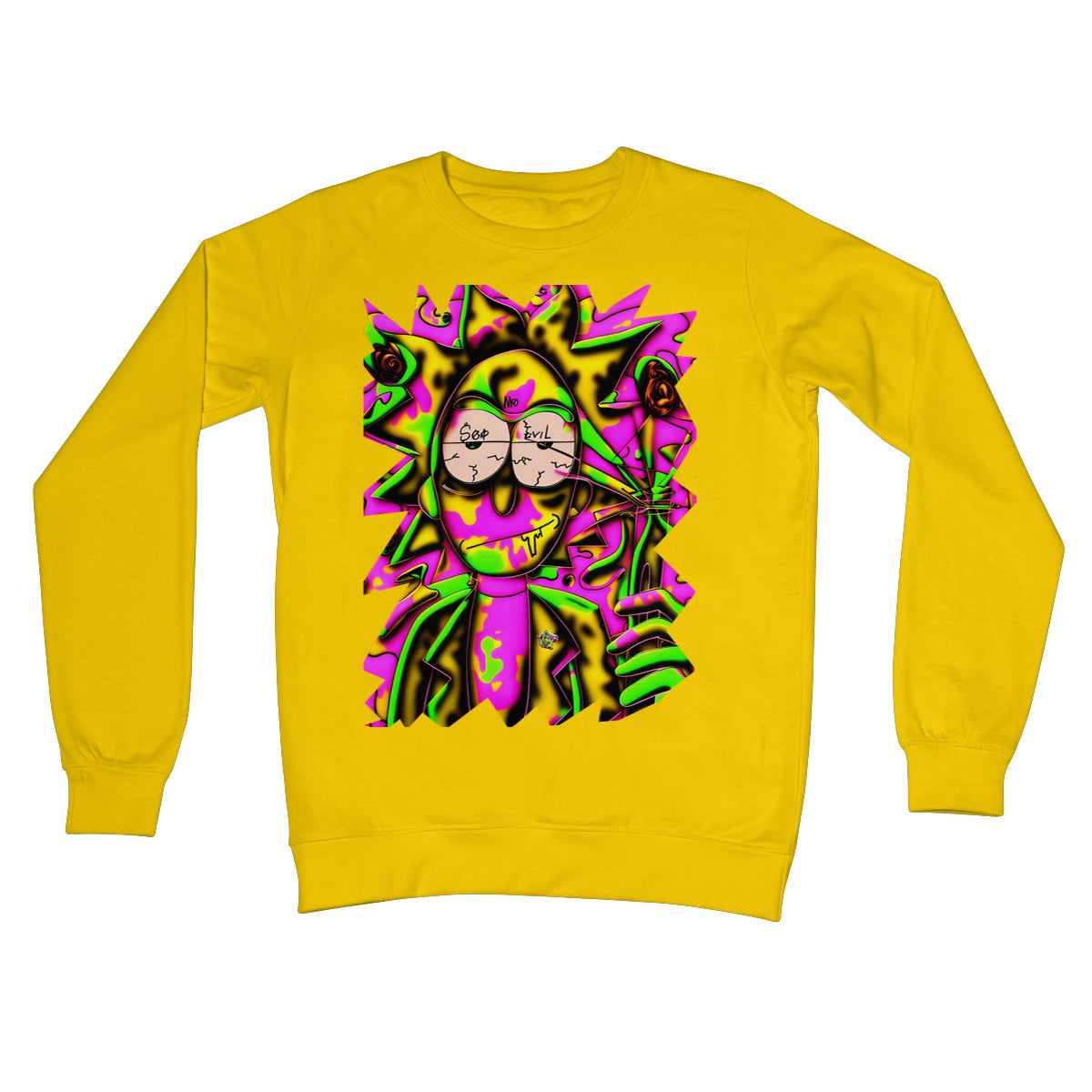 Lit Rick Sanchez See No Evil Collection  Crew Neck Sweatshirt