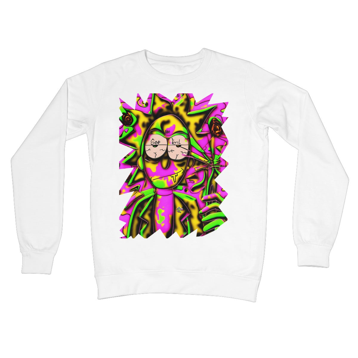 Lit Rick Sanchez See No Evil Collection  Crew Neck Sweatshirt