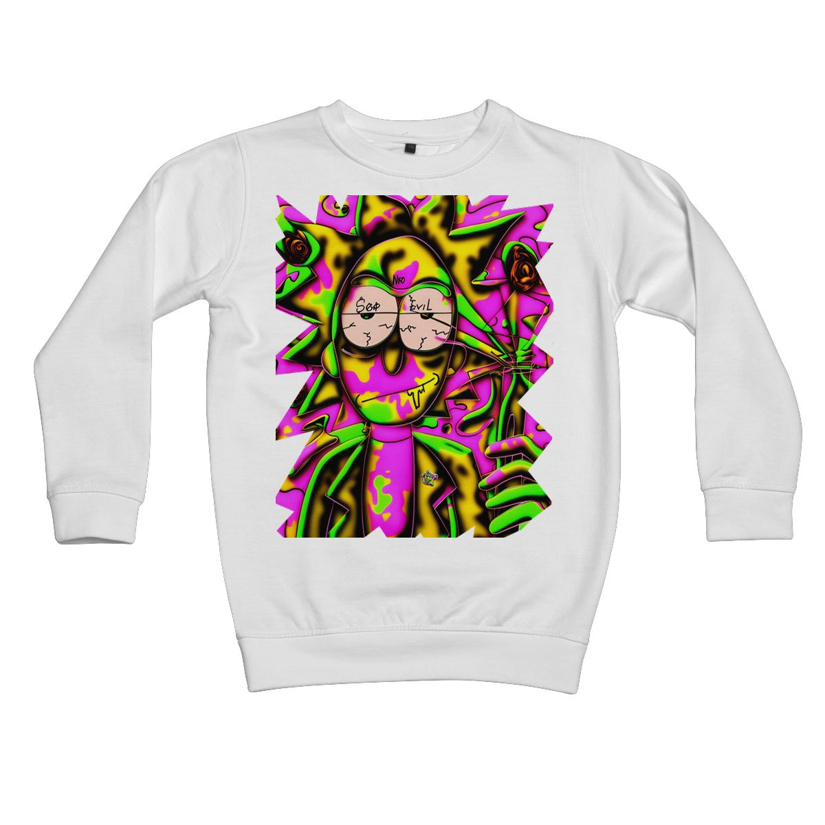 Lit Rick Sanchez See No Evil Collection  Kids Sweatshirt