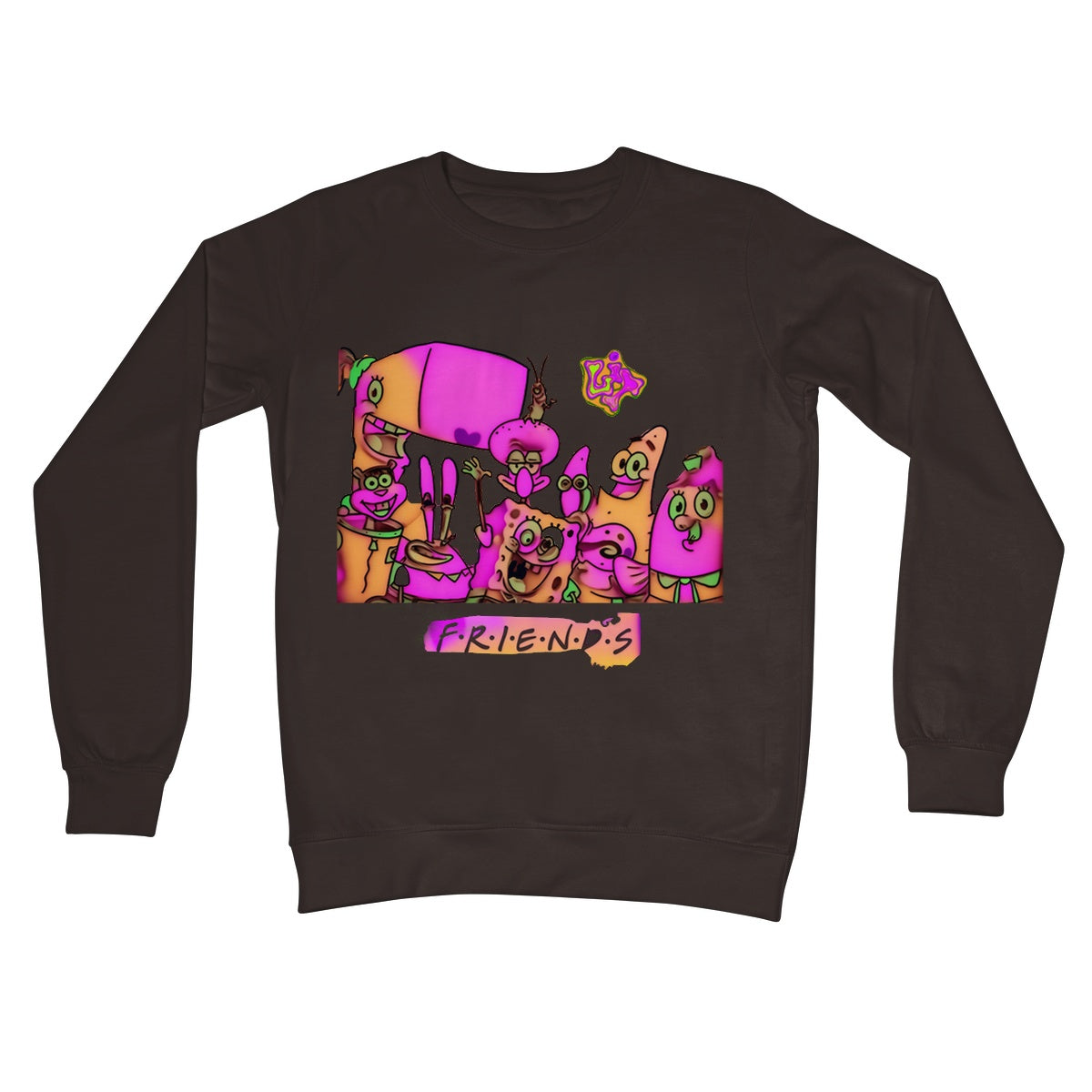 Lit SpongeBob n Friends Collection Crew Neck Sweatshirt