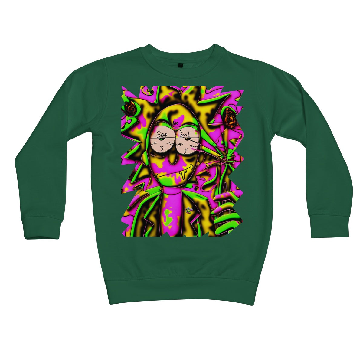 Lit Rick Sanchez See No Evil Collection  Kids Sweatshirt