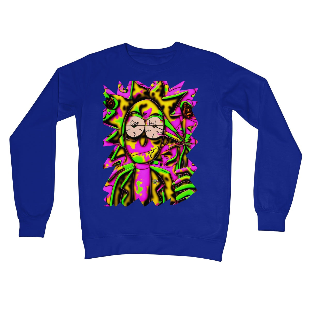 Lit Rick Sanchez See No Evil Collection  Crew Neck Sweatshirt