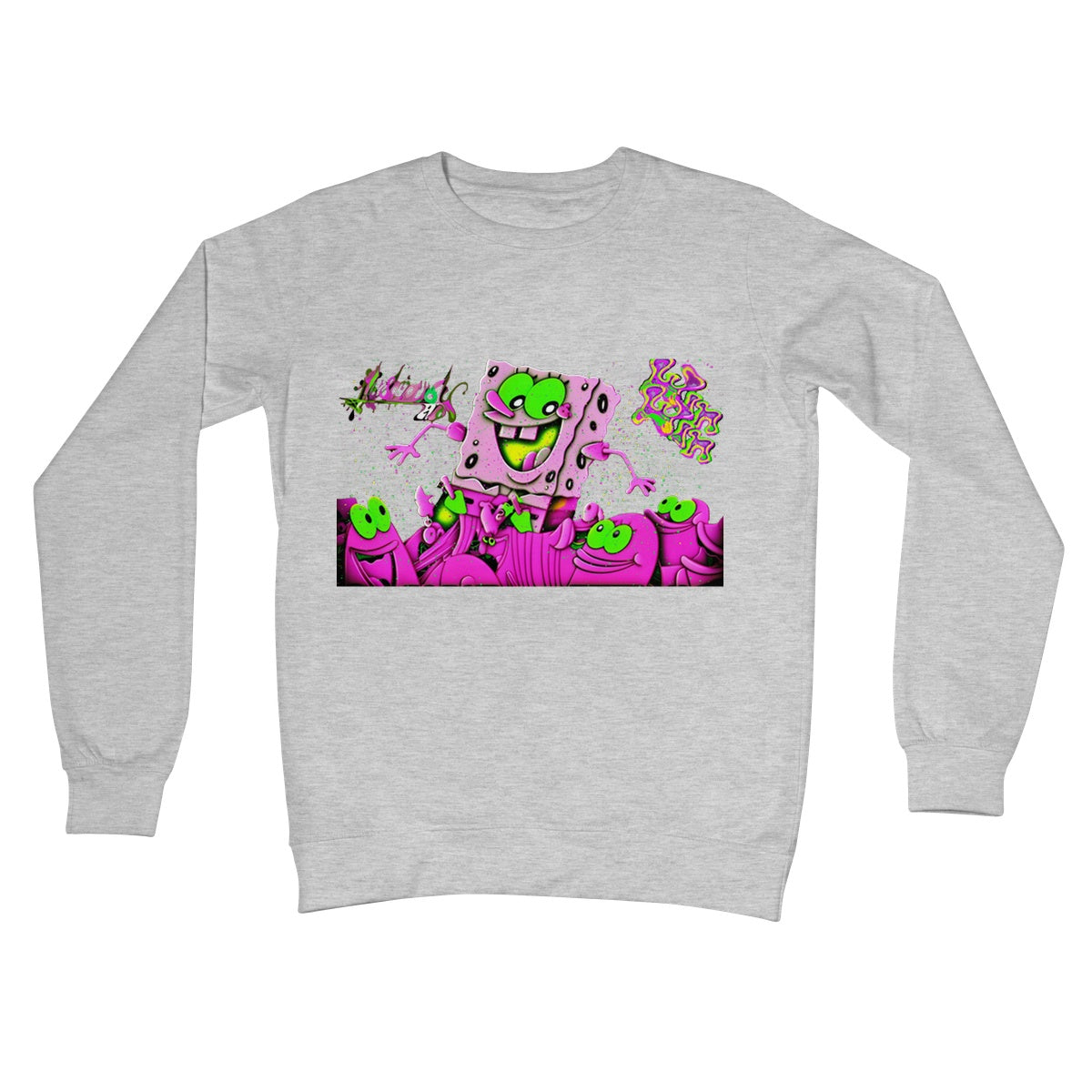 Lit_Spongebob_Win_Win Crew Neck Sweatshirt