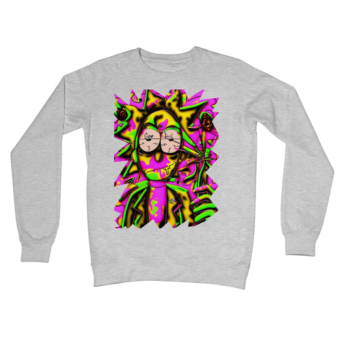 Lit Rick Sanchez See No Evil Collection  Crew Neck Sweatshirt