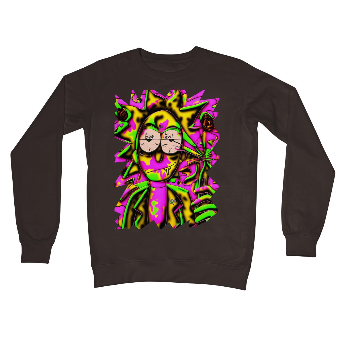 Lit Rick Sanchez See No Evil Collection  Crew Neck Sweatshirt