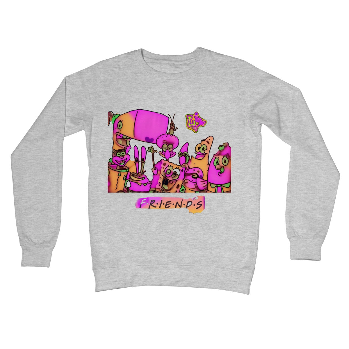 Lit SpongeBob n Friends Collection Crew Neck Sweatshirt