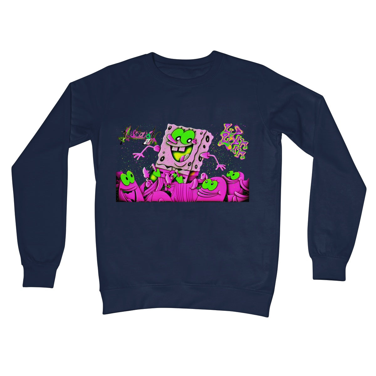 Lit_Spongebob_Win_Win Crew Neck Sweatshirt