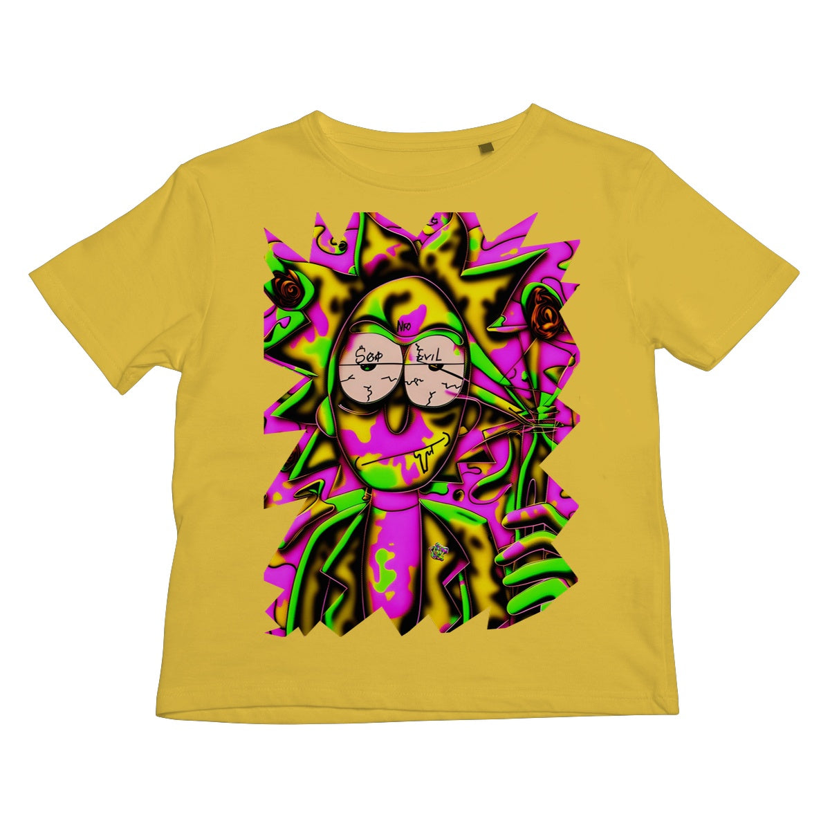 Lit Rick Sanchez See No Evil Collection  Kids T-Shirt