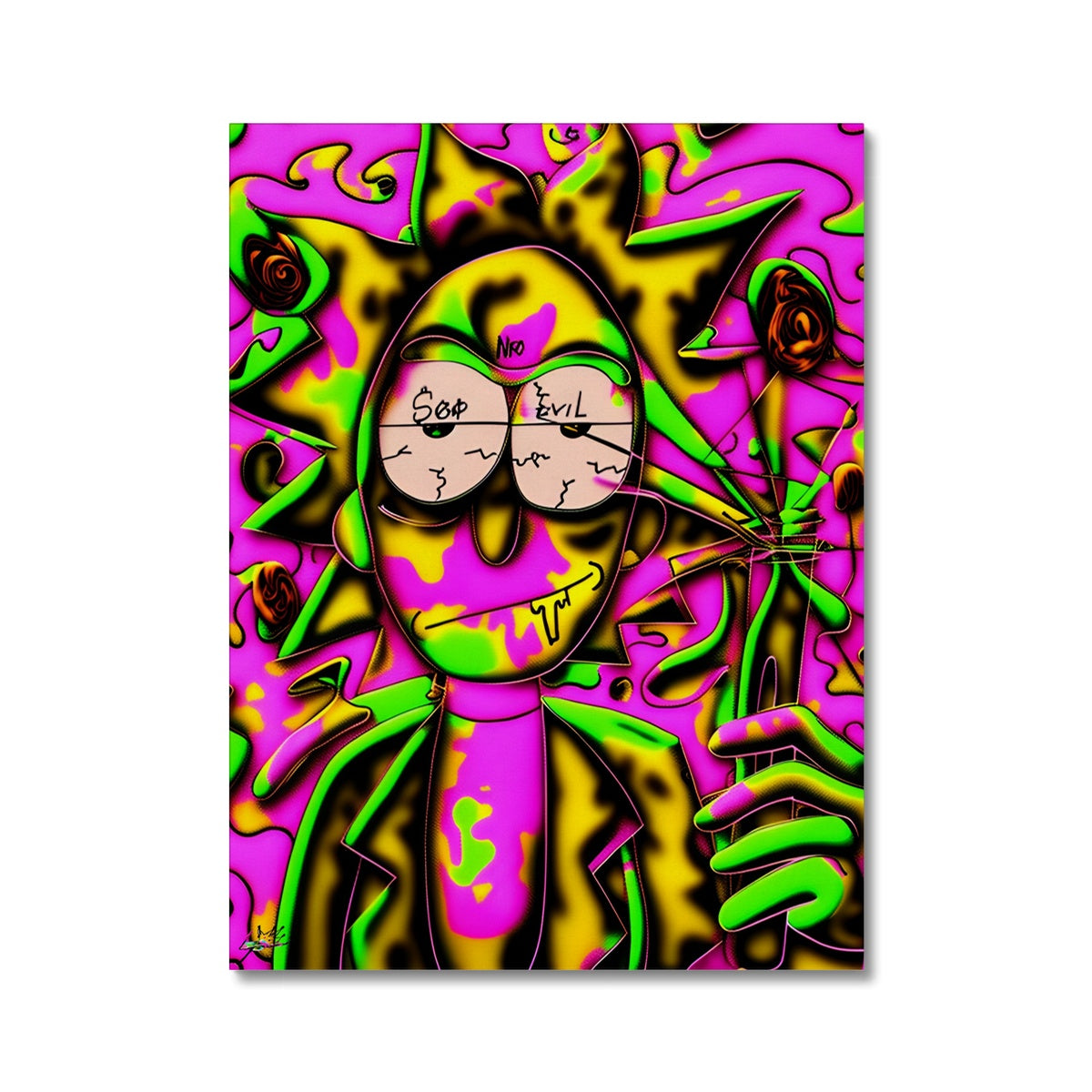 Lit Rick Sanchez See No Evil Collection  Canvas