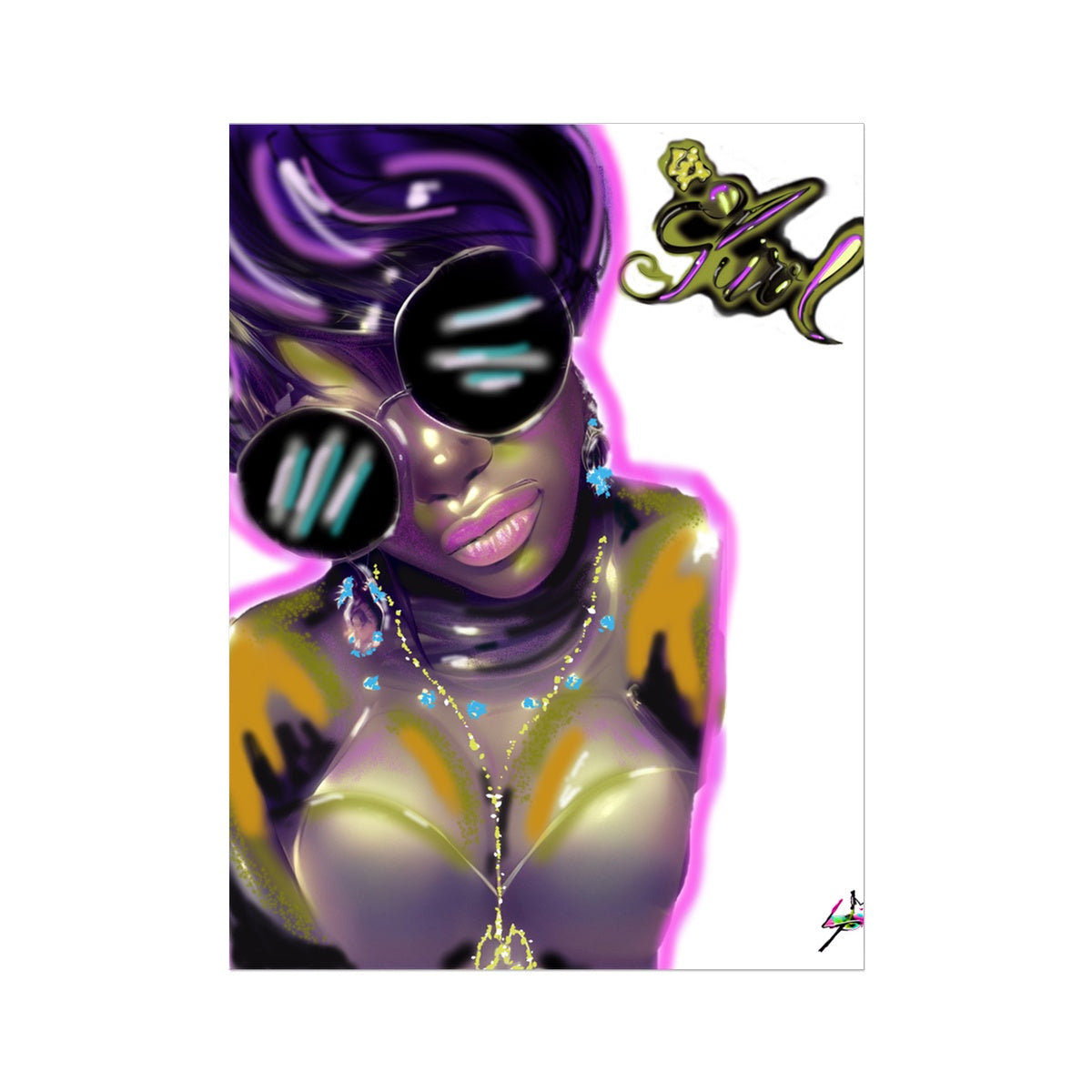 Lit Girl Collection: Purple Queen Fine Art Print