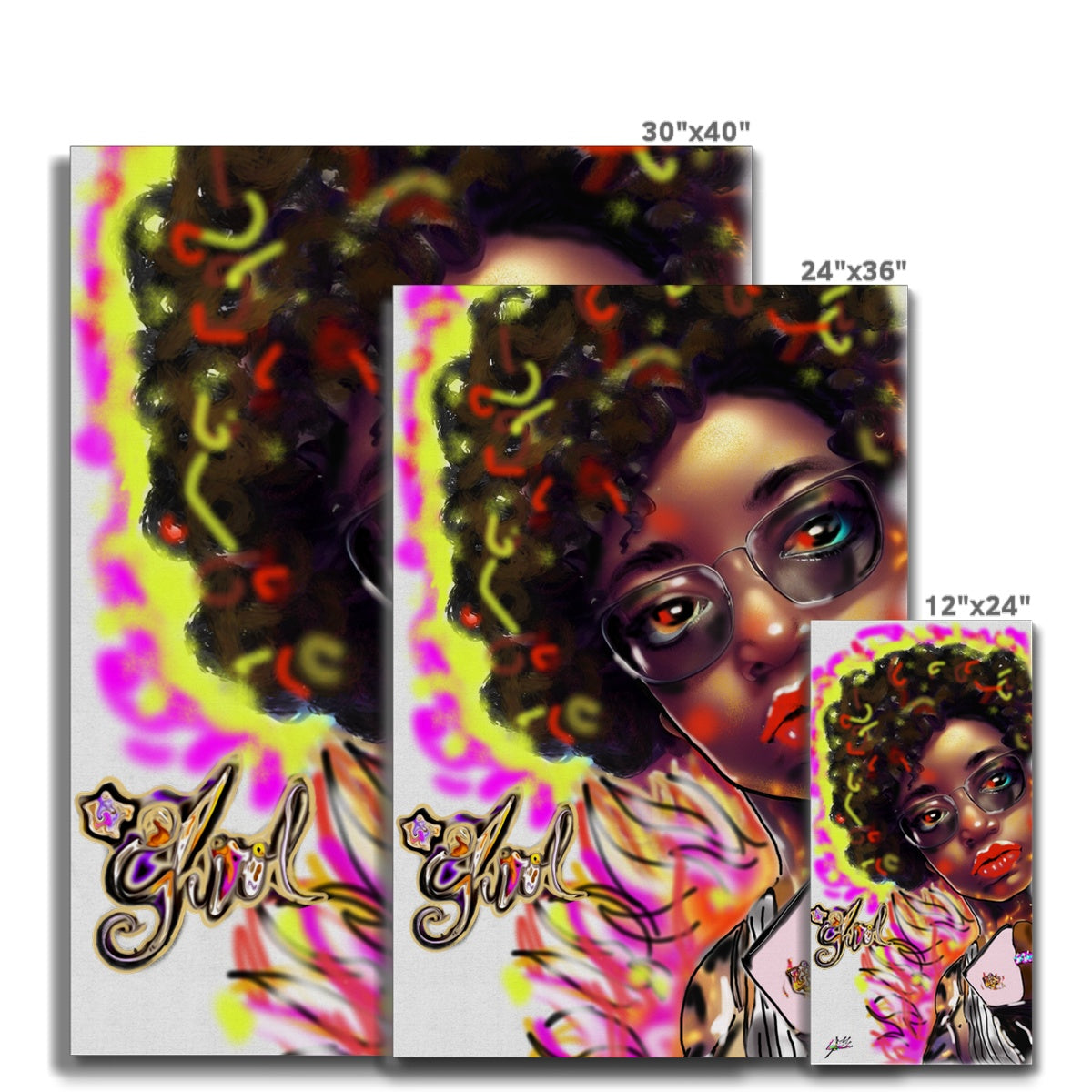 Lit Girl Collection: Girl on Fire Canvas