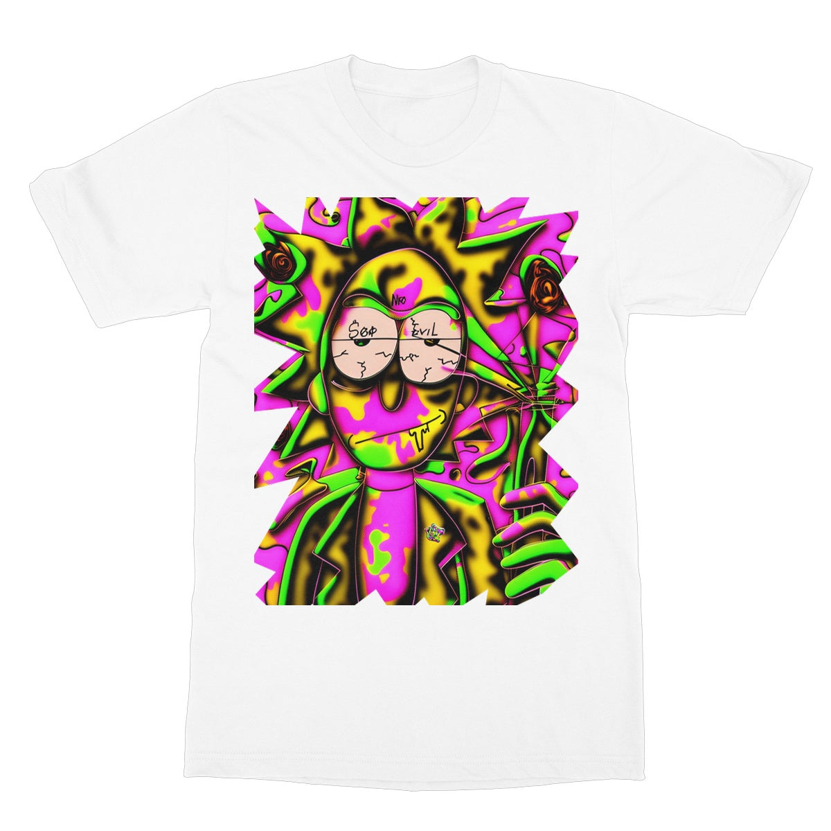 Lit Rick Sanchez See No Evil Collection  Softstyle T-Shirt