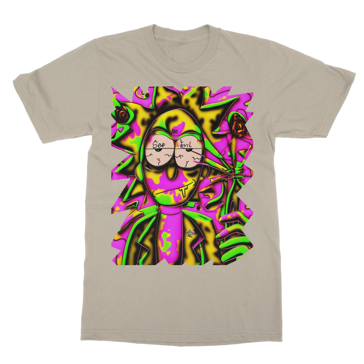 Lit Rick Sanchez See No Evil Collection  Softstyle T-Shirt