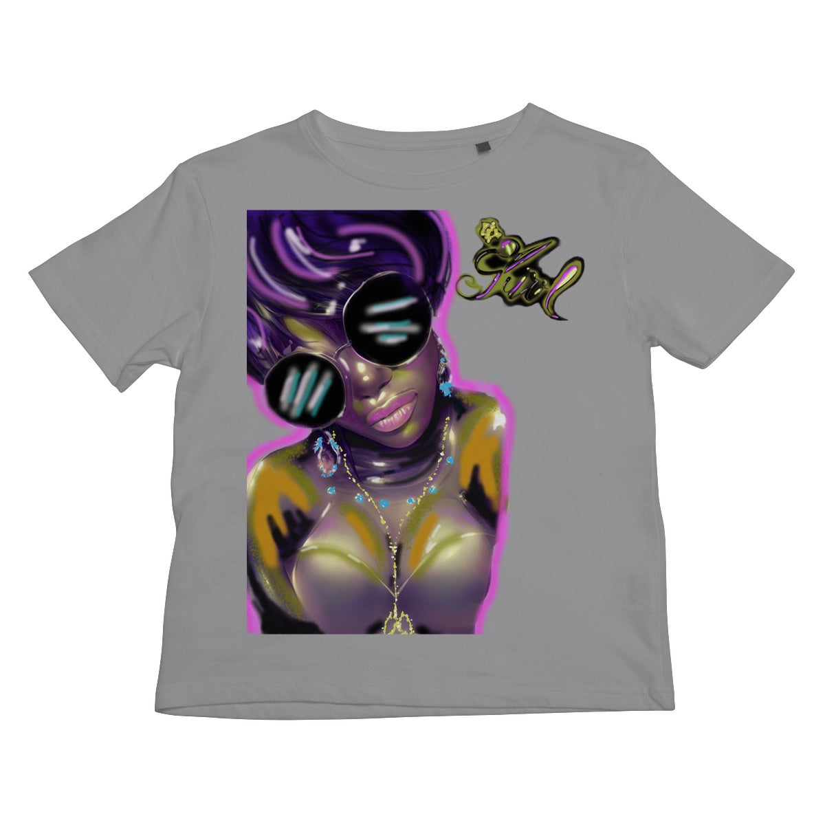 Lit Girl Collection: Purple Queen Kids T-Shirt