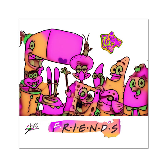 Lit SpongeBob n Friends Collection Wall Art Poster