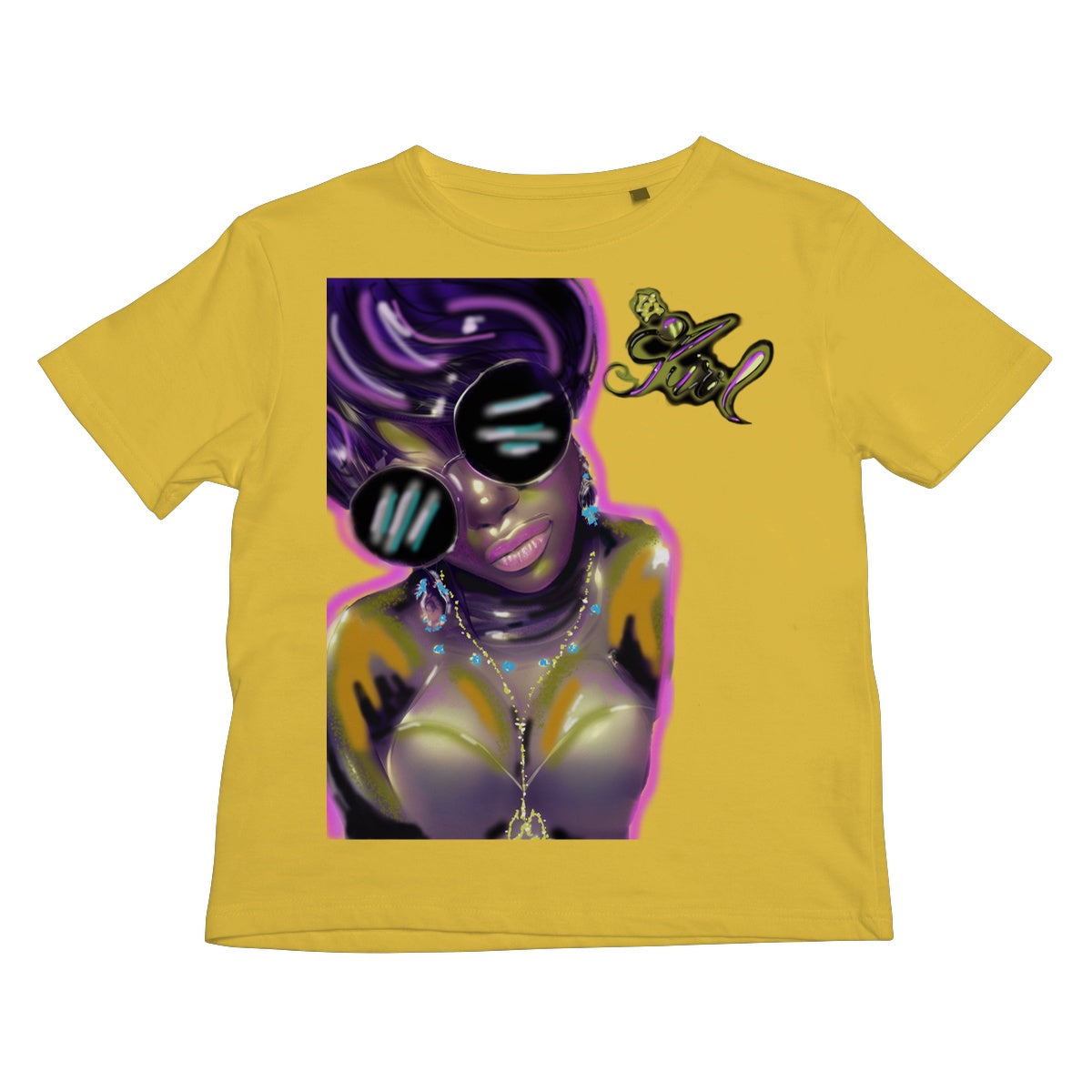 Lit Girl Collection: Purple Queen Kids T-Shirt