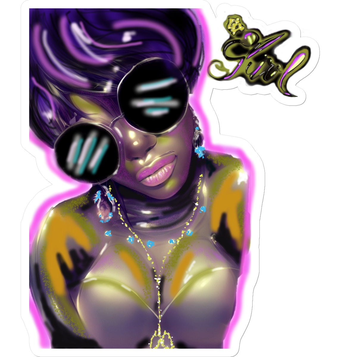 Lit Girl Collection: Purple Queen Sticker