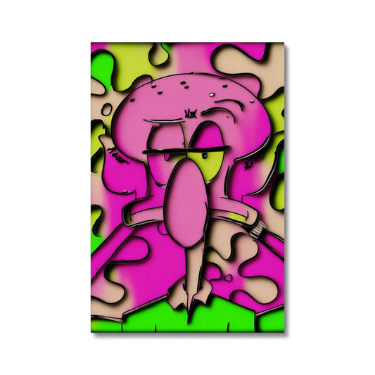 Lit Squidward Hear No Evil Collection Canvas