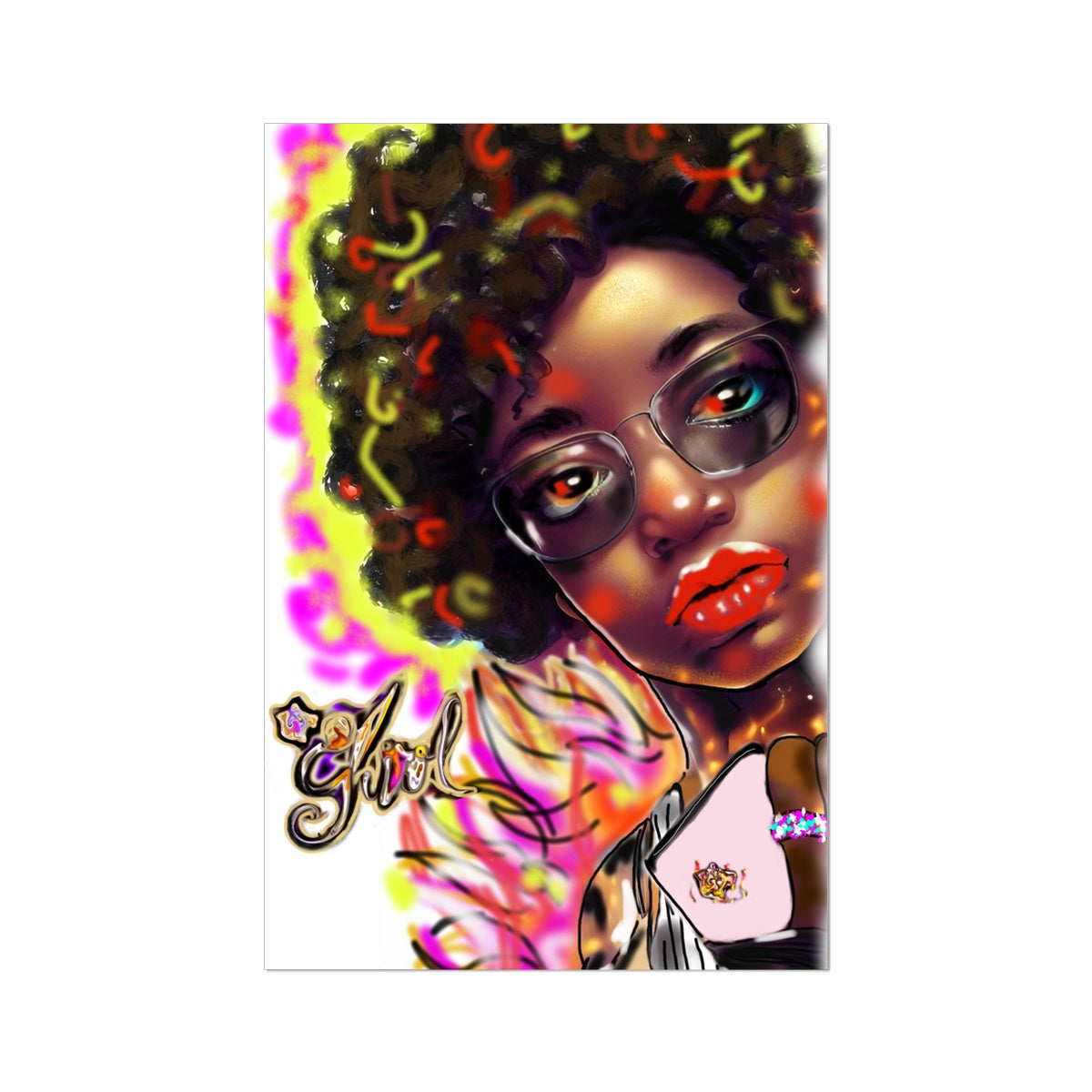 Lit Girl Collection: Girl on Fire Fine Art Print