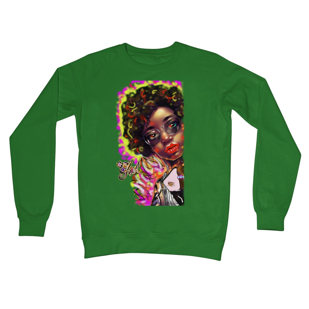 Lit Girl Collection: Girl on Fire Crew Neck Sweatshirt