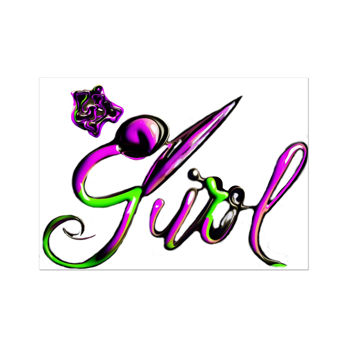 Lit Girl "Envy" Collection Wall Art Poster