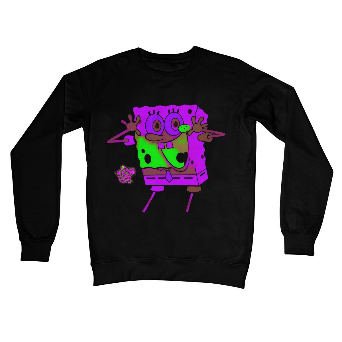 Lit Happy SpongeBob Collection Crew Neck Sweatshirt