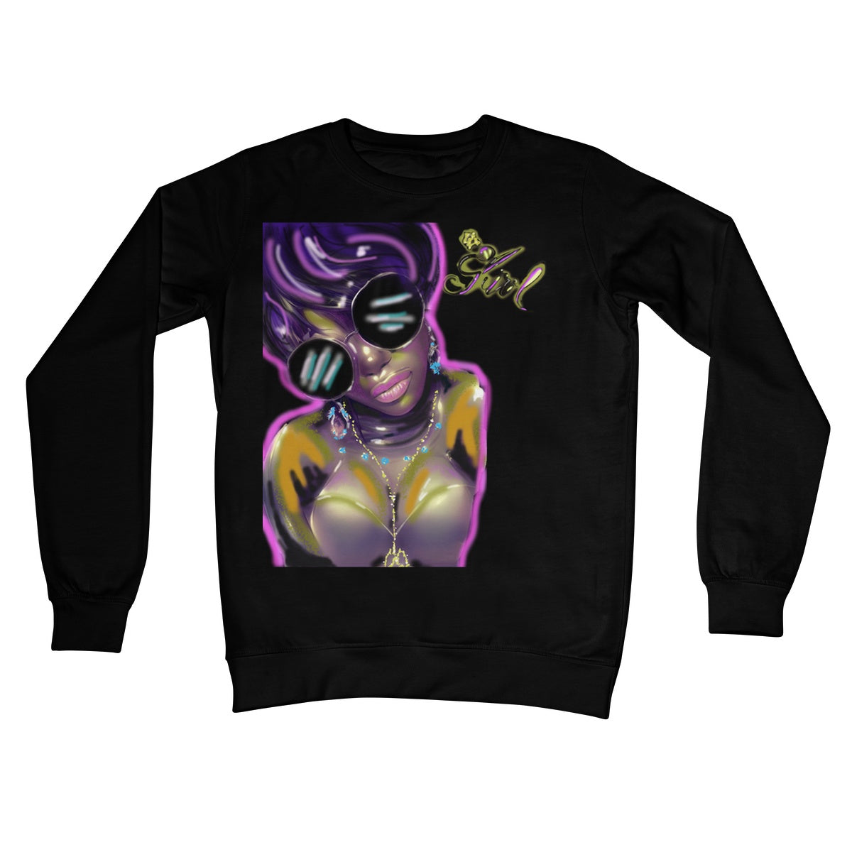 Lit Girl Collection: Purple Queen Crew Neck Sweatshirt