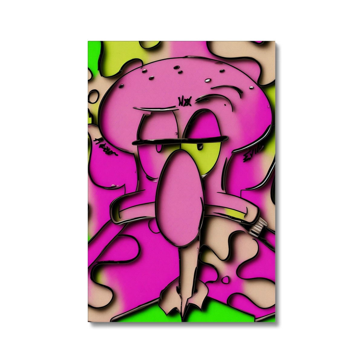 Lit Squidward Hear No Evil Collection Canvas