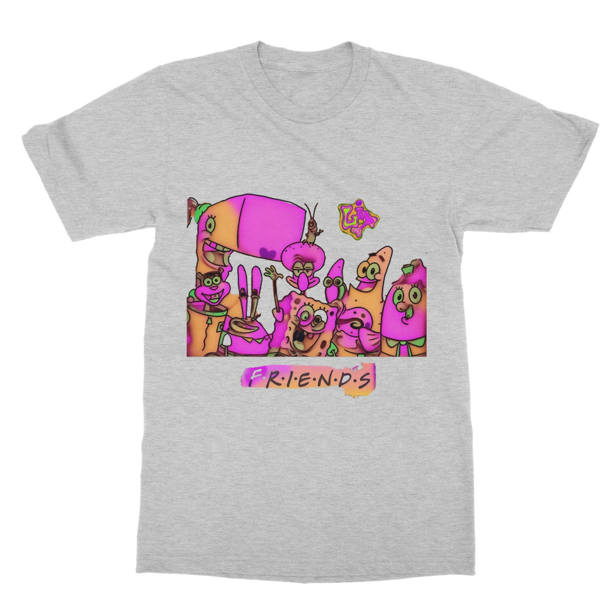 Lit SpongeBob n Friends Collection Softstyle T-Shirt