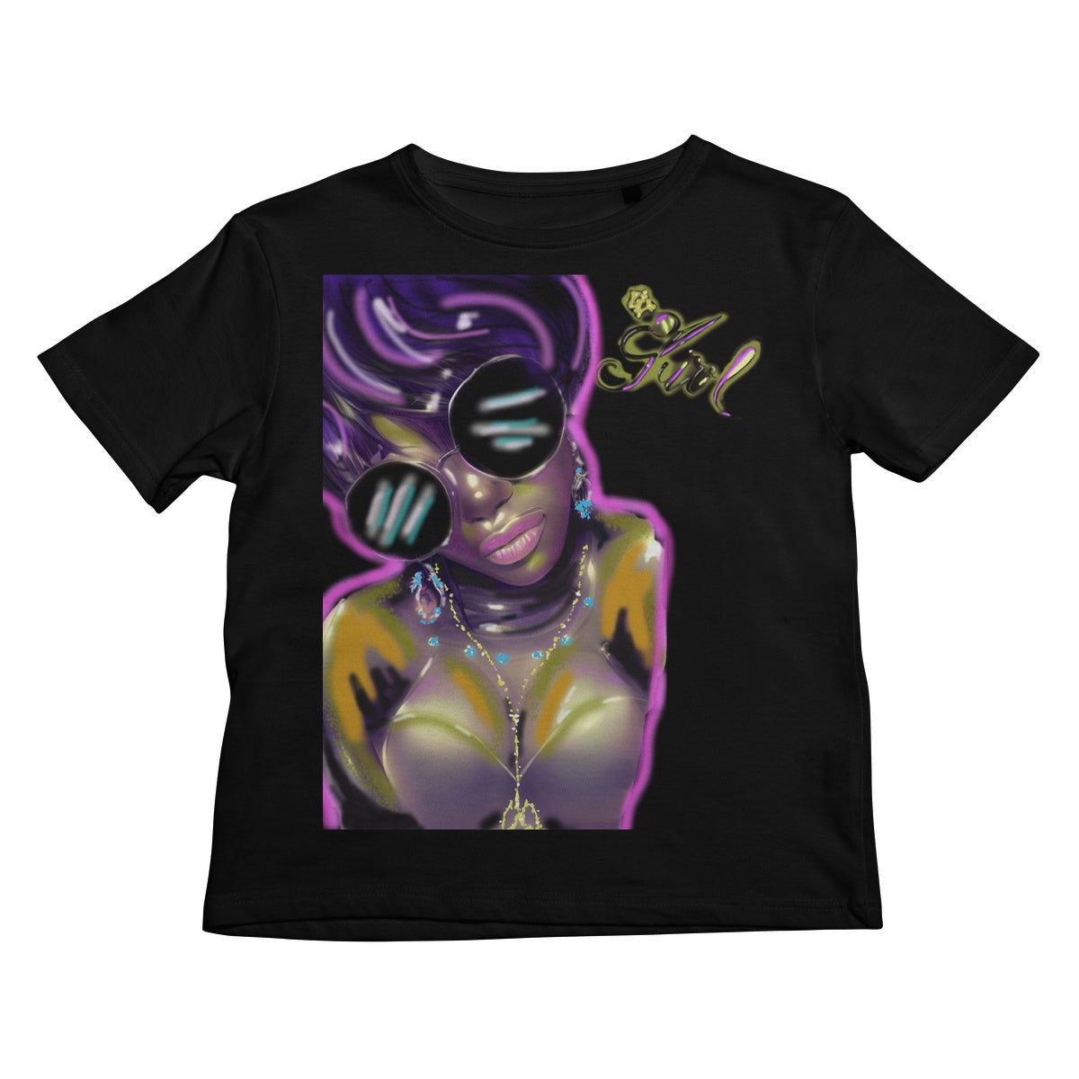 Lit Girl Collection: Purple Queen Kids T-Shirt