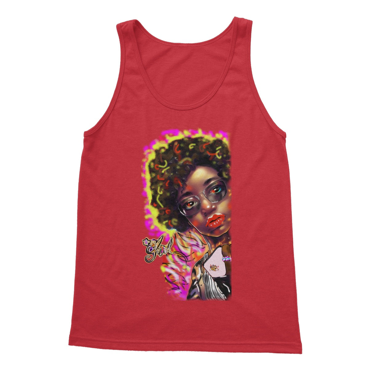 Lit Girl Collection: Girl on Fire Softstyle Tank Top