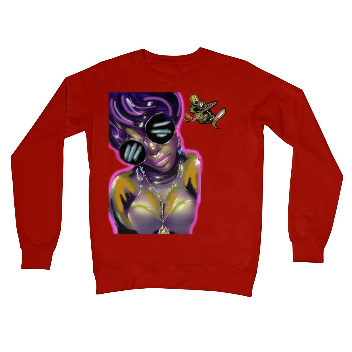 Lit Girl Collection: Purple Queen Crew Neck Sweatshirt