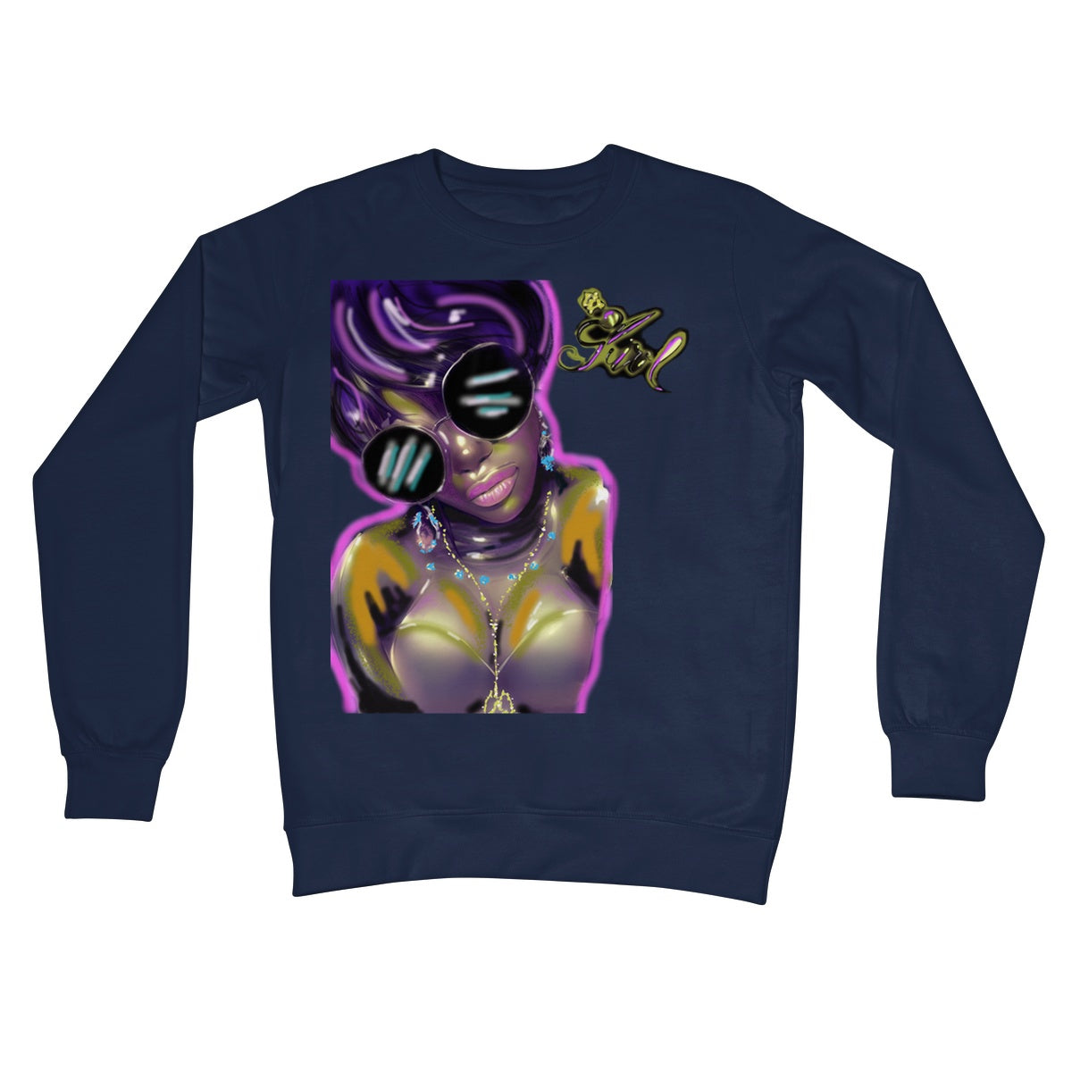 Lit Girl Collection: Purple Queen Crew Neck Sweatshirt