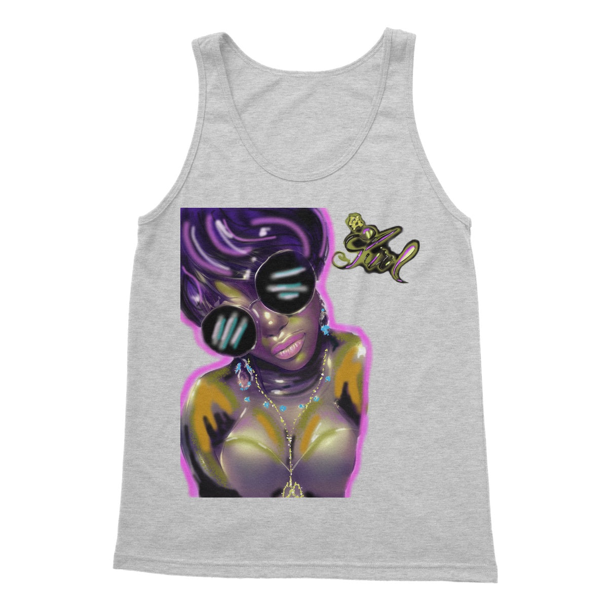 Lit Girl Collection: Purple Queen Softstyle Tank Top