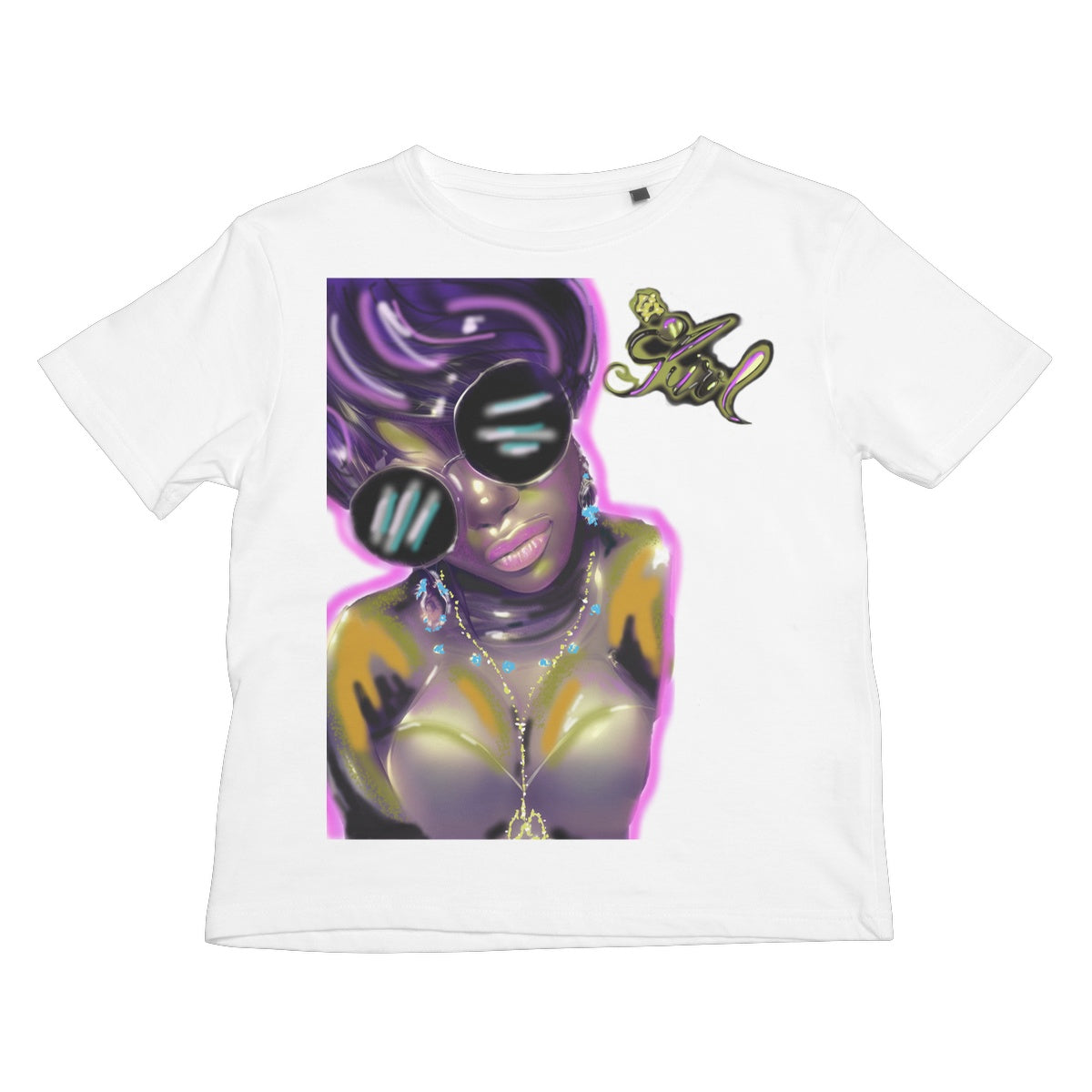 Lit Girl Collection: Purple Queen Kids T-Shirt