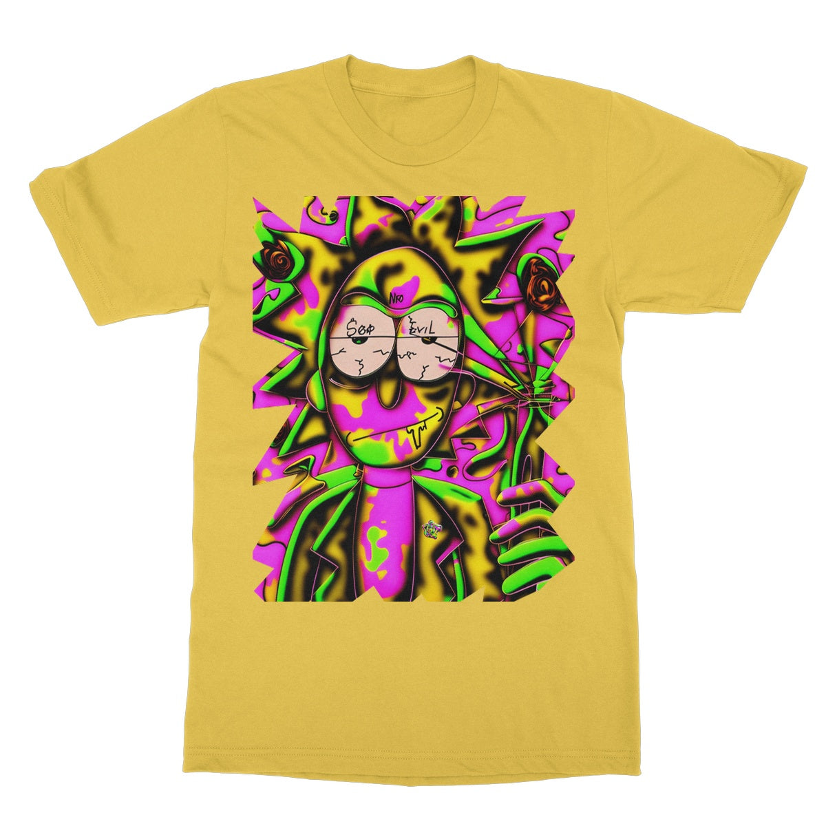 Lit Rick Sanchez See No Evil Collection  Softstyle T-Shirt