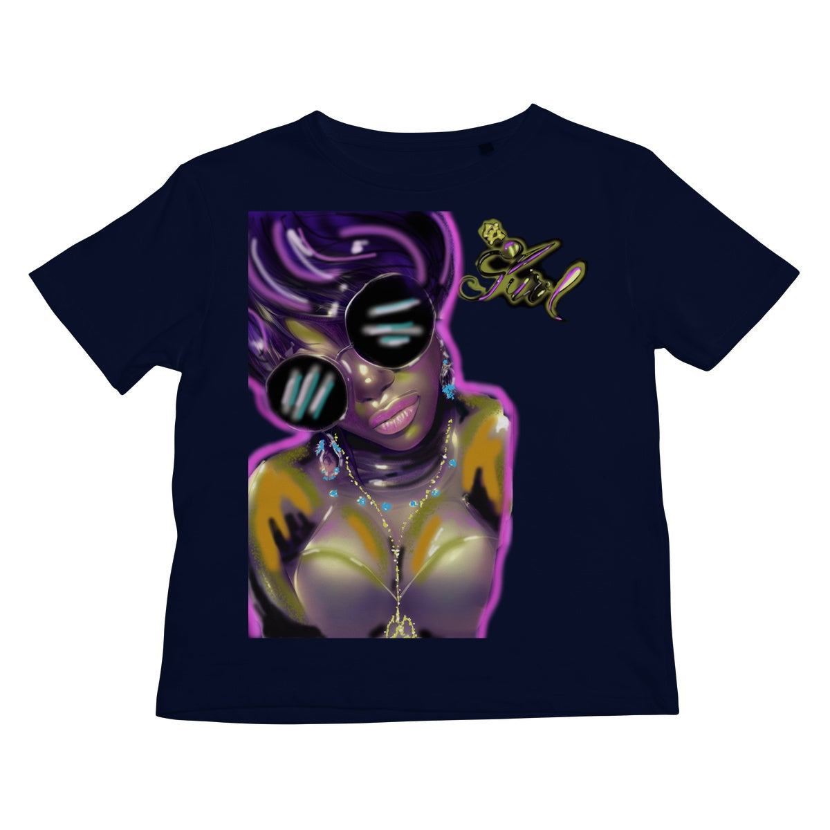 Lit Girl Collection: Purple Queen Kids T-Shirt