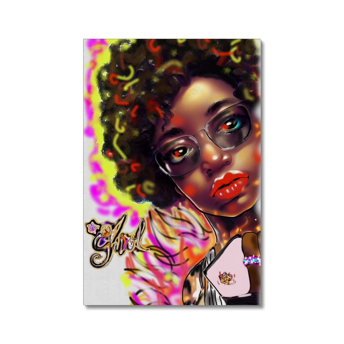 Lit Girl Collection: Girl on Fire Canvas