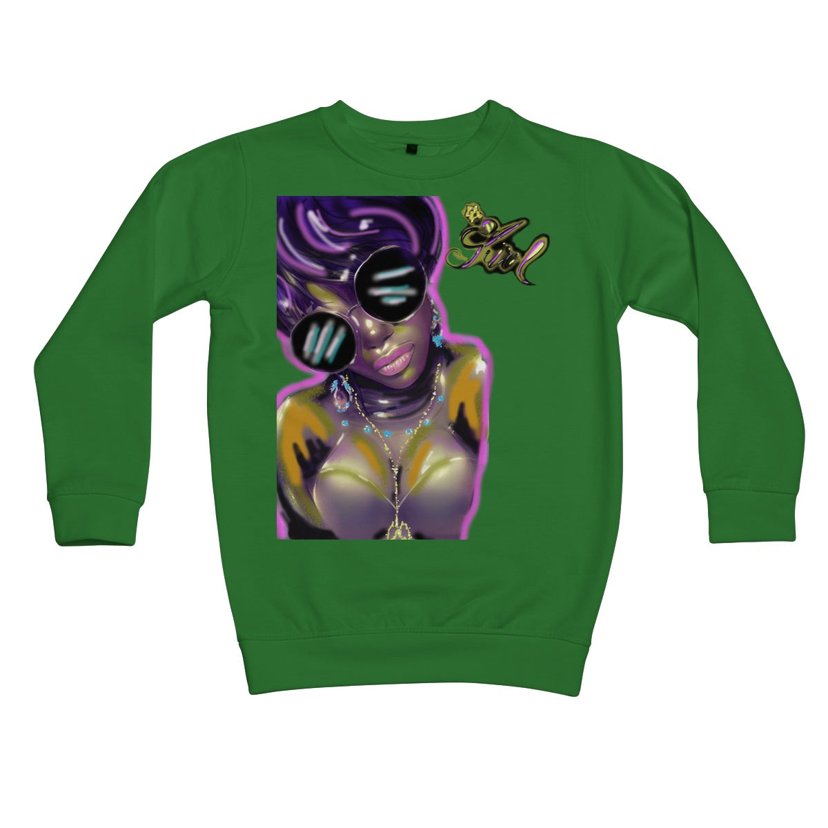 Lit Girl Collection: Purple Queen Kids Sweatshirt