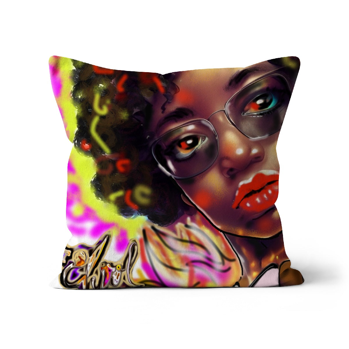 Lit Girl Collection: Girl on Fire Cushion