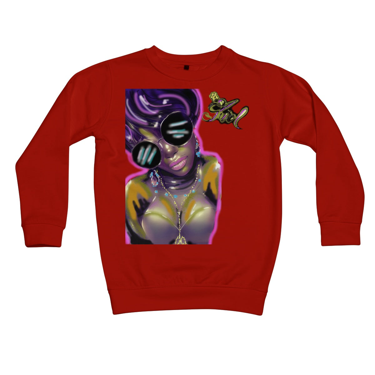 Lit Girl Collection: Purple Queen Kids Sweatshirt