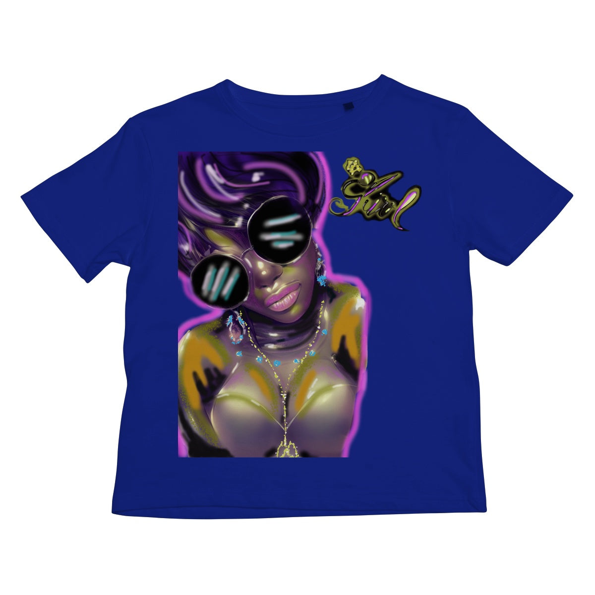 Lit Girl Collection: Purple Queen Kids T-Shirt