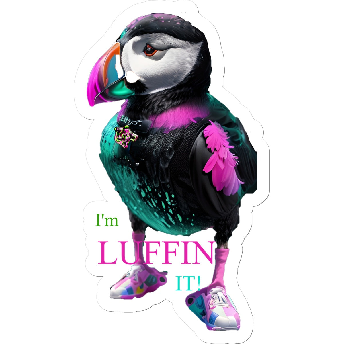 Lit Puffin: I'm Luffin IT Collection Sticker