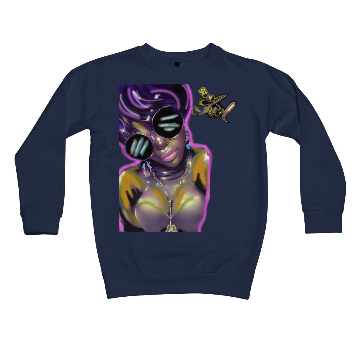 Lit Girl Collection: Purple Queen Kids Sweatshirt