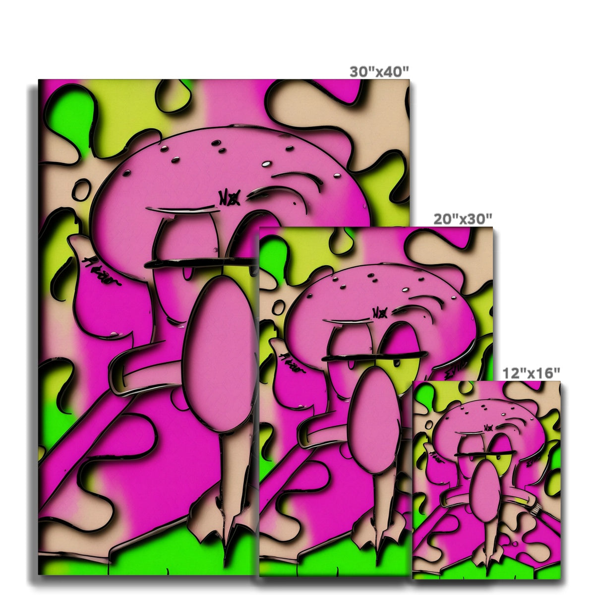 Lit_Squidward_hearnoEvil Canvas