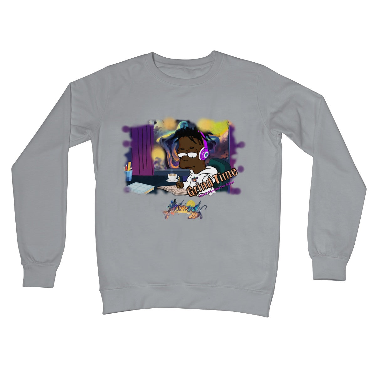 Lit Design Collection: Grind Time Crew Neck Sweatshirt