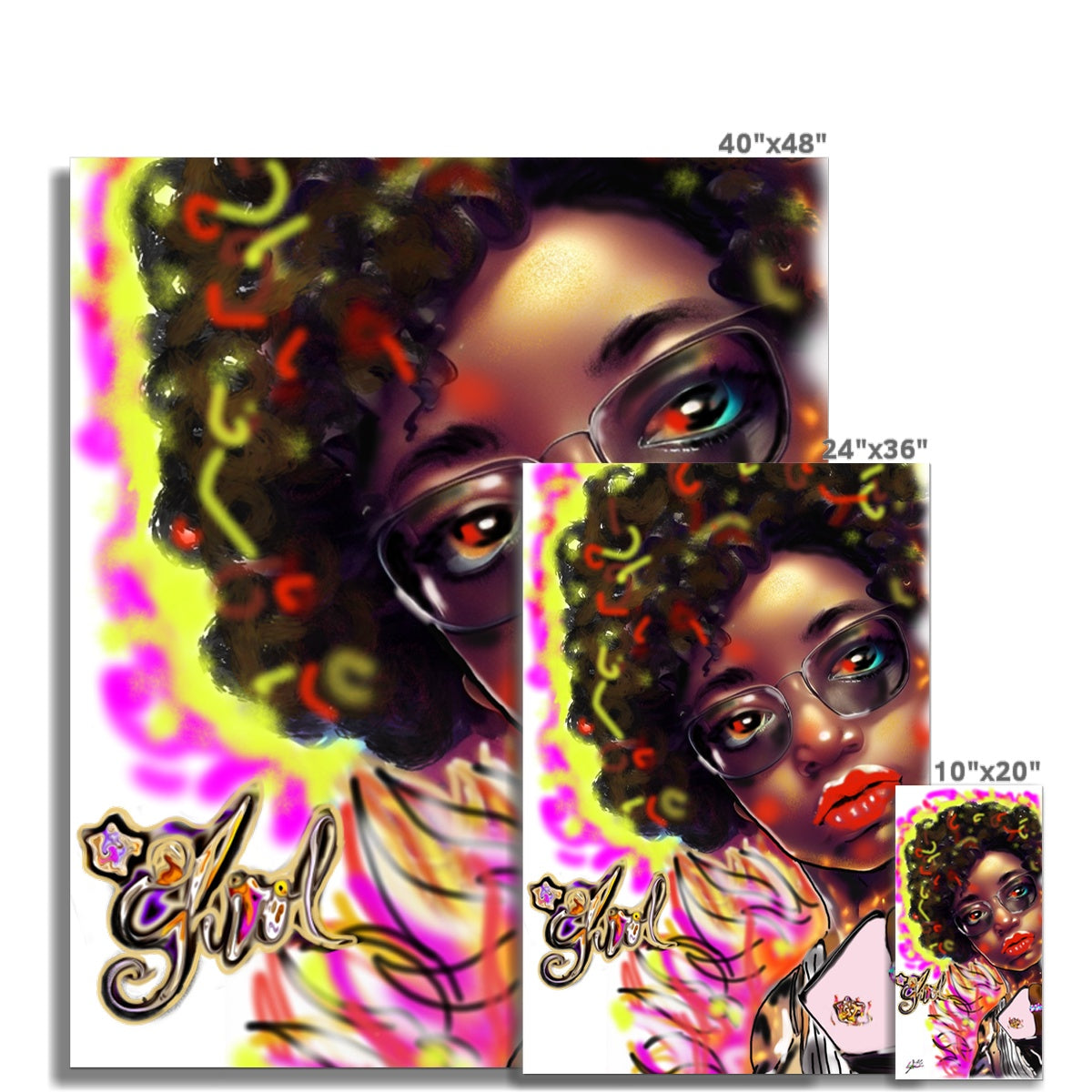 Lit Girl Collection: Girl on Fire Fine Art Print