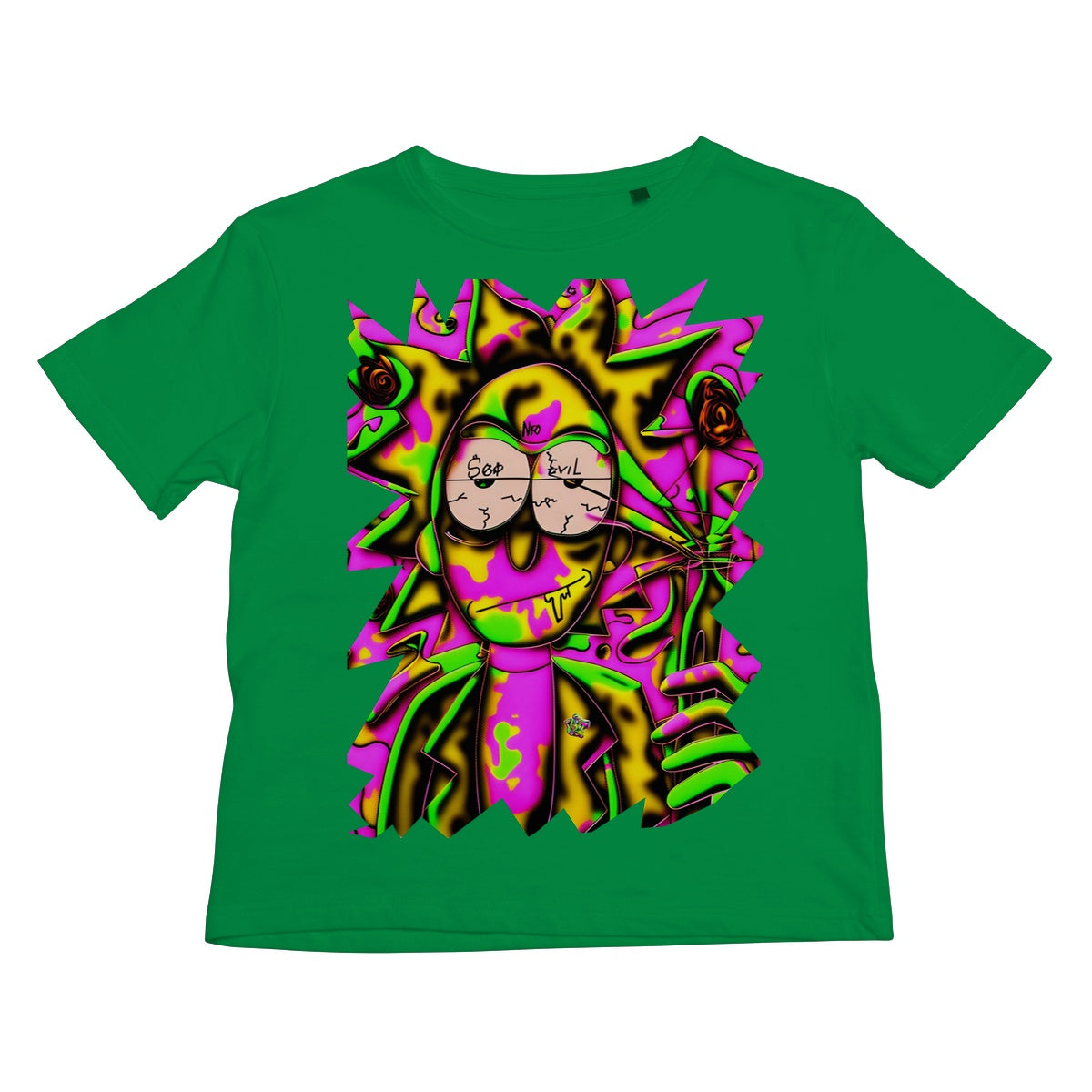 Lit Rick Sanchez See No Evil Collection  Kids T-Shirt