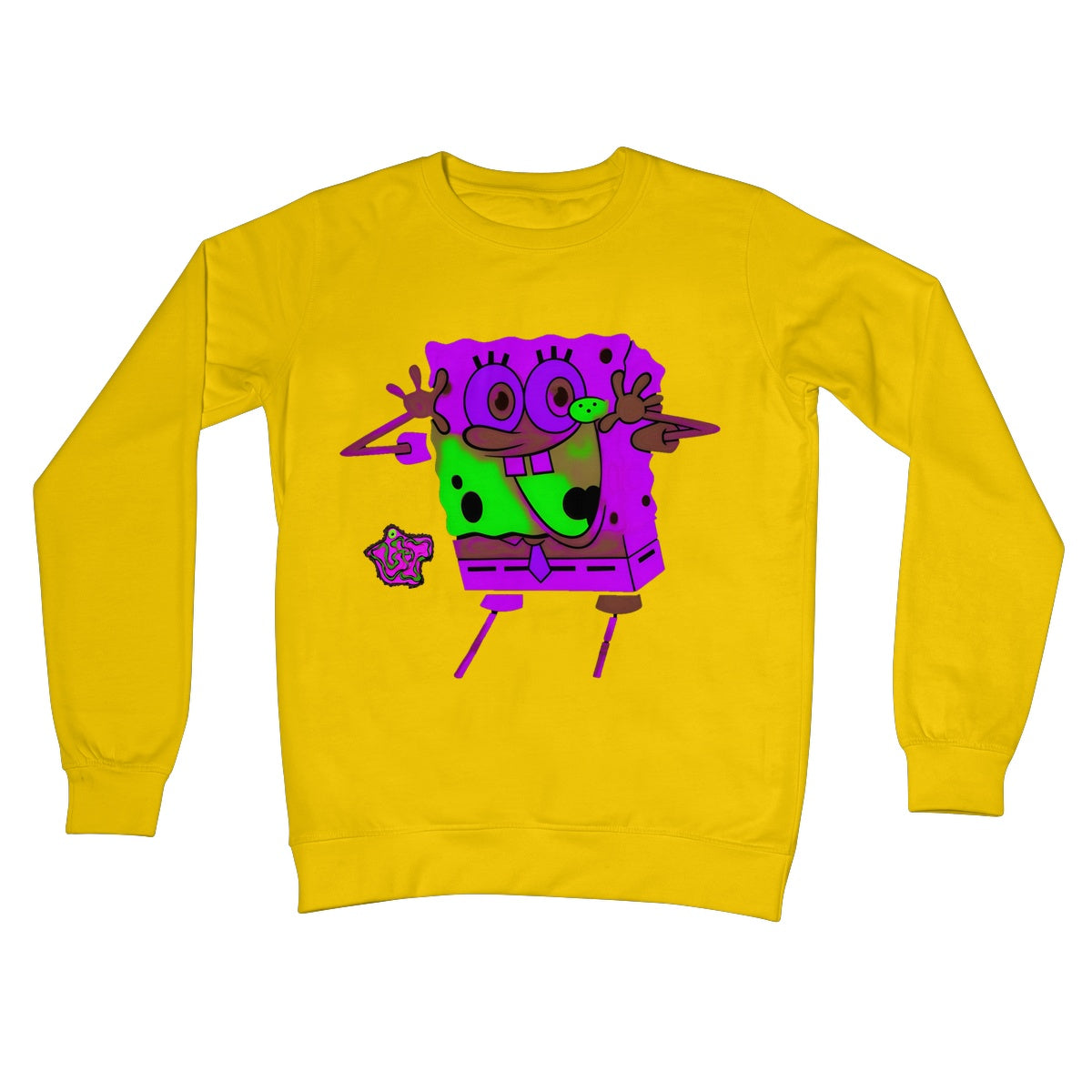 Lit Happy SpongeBob Collection Crew Neck Sweatshirt