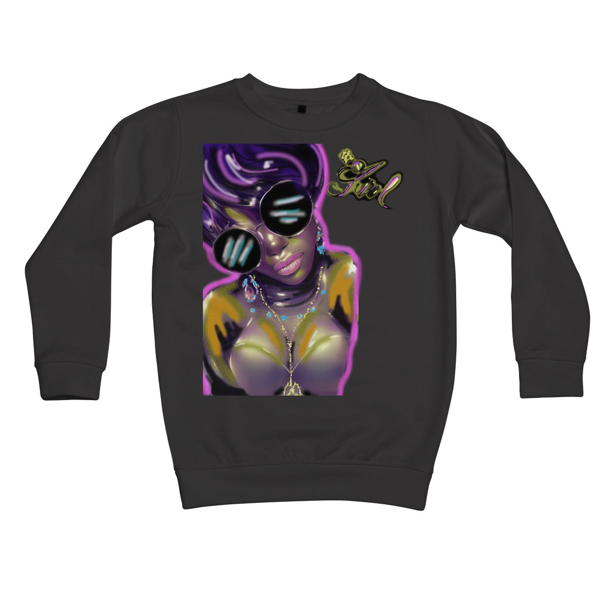 Lit Girl Collection: Purple Queen Kids Sweatshirt